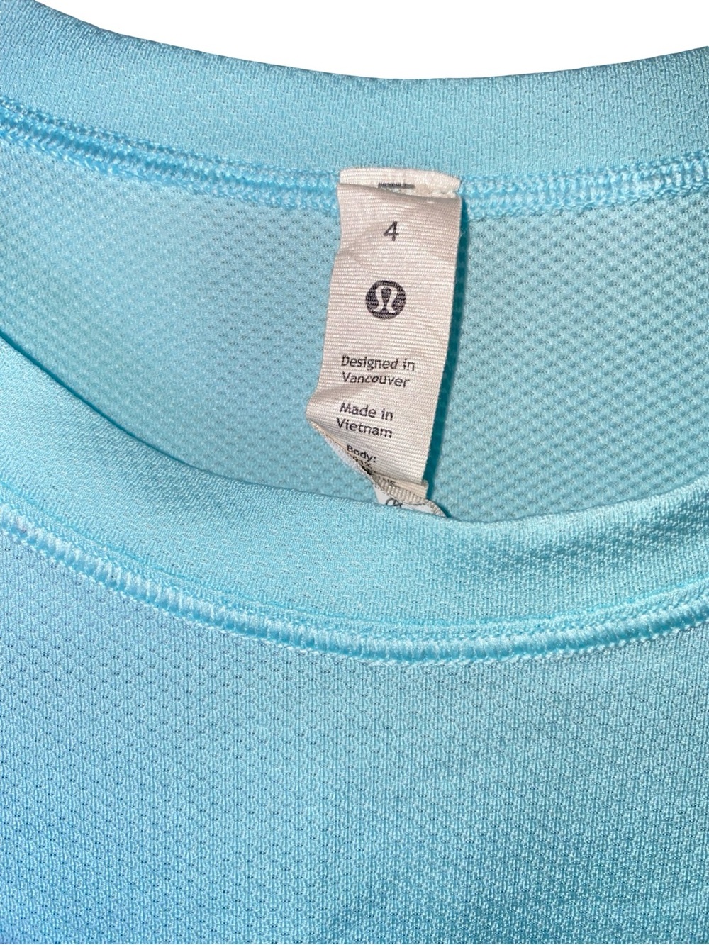Lululemon Light Blue Long Sleeve Crewneck Workout Shirt - Size 4 - Picture 3 of 6
